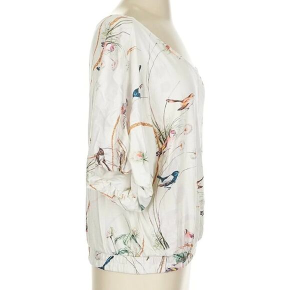 ๐ด Maeve by Anthropologie Floral Bird Super Soft Cotton Top, Size M - Picture 12 of 12